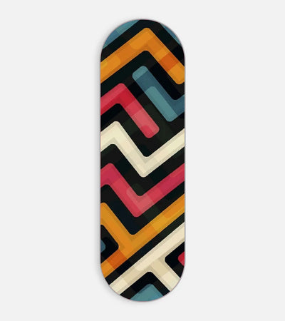 Mobile phone grip slider with a colorful design on a white background