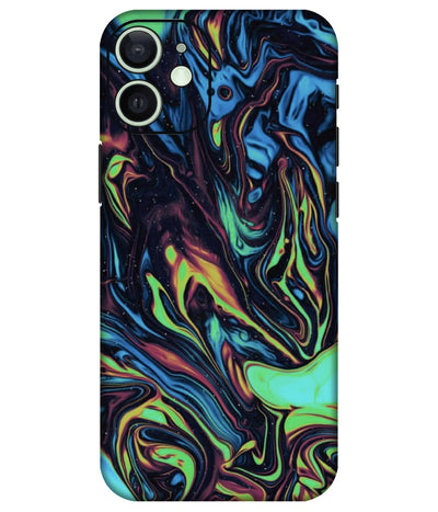 Image of a phone case featuring a mobile skin with a graphic design.