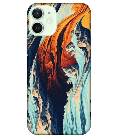 A product shot of a slim hard case with a colorful design.