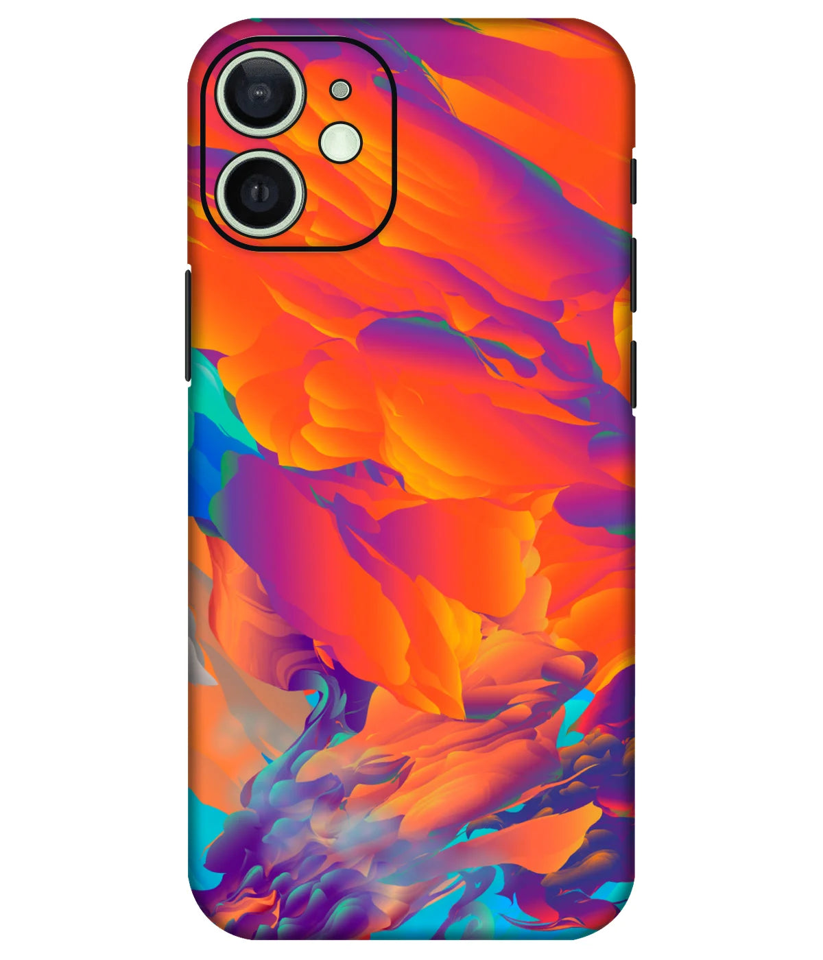 Image of a phone case featuring a mobile skin with a graphic design.