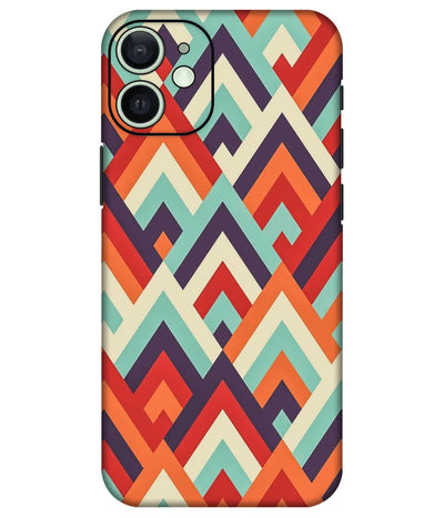 Image of a phone case featuring a mobile skin with a graphic design.
