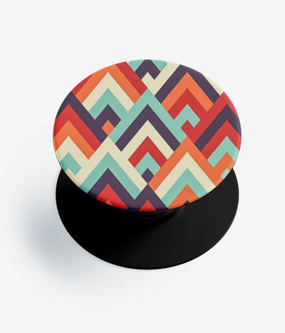 A top-down view of a phone grip holder on a clean white background