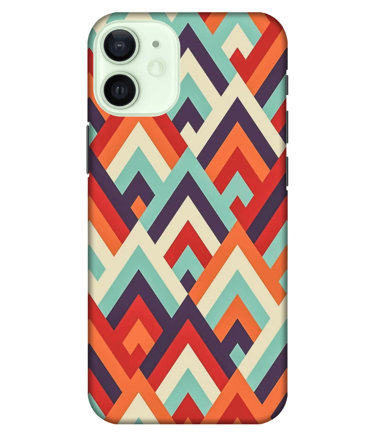 A product shot of a slim hard case with a colorful design.