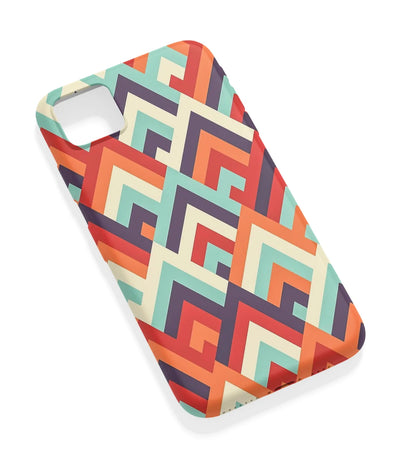 An angled view of a soft silicone case featuring a vibrant design.