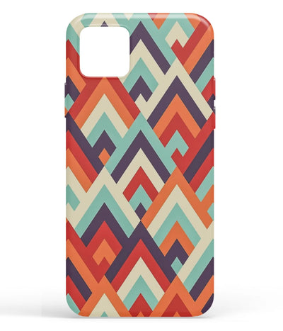 A front-on view of soft silicone phone case with a colorful design.