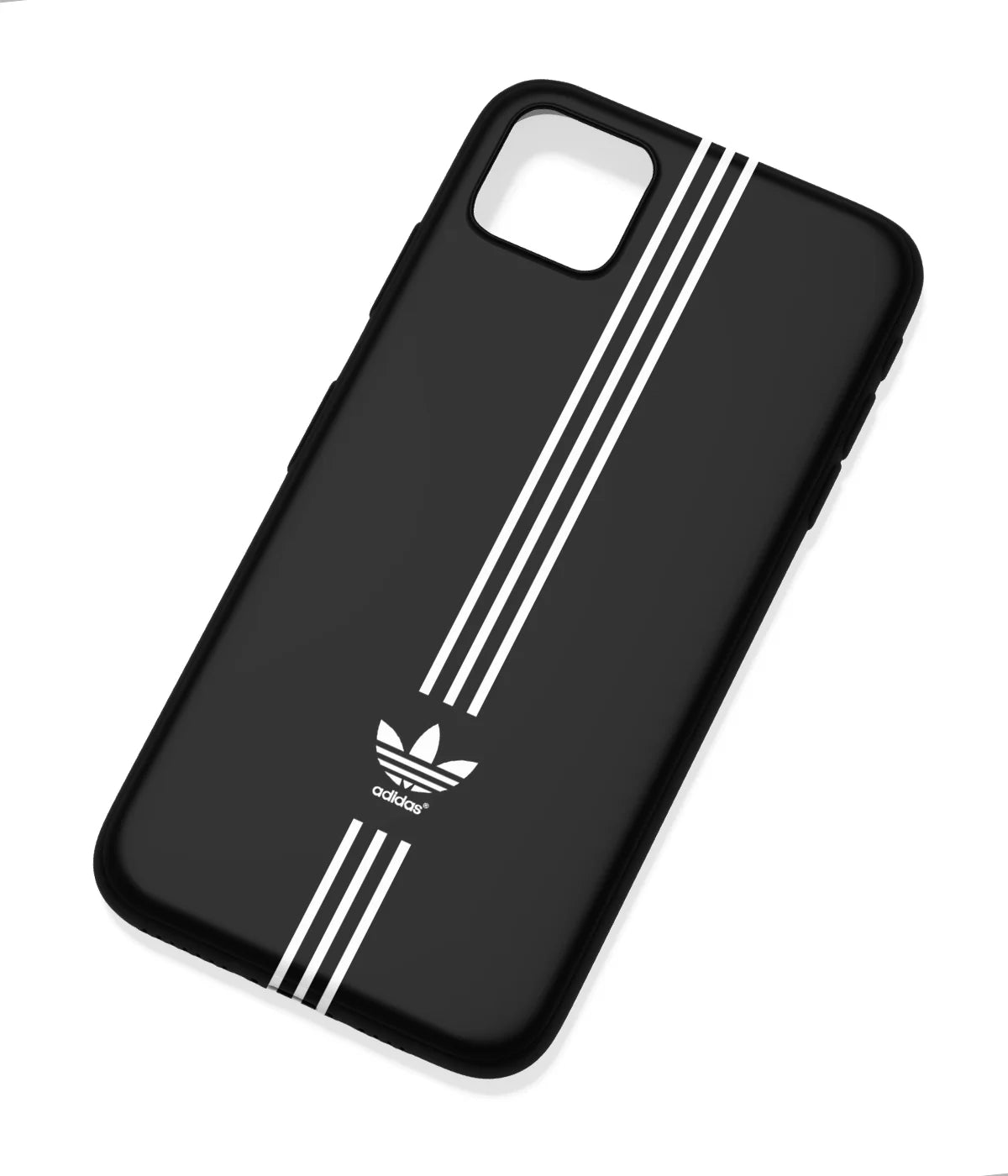 An angled view of a soft silicone case featuring a colorful design.