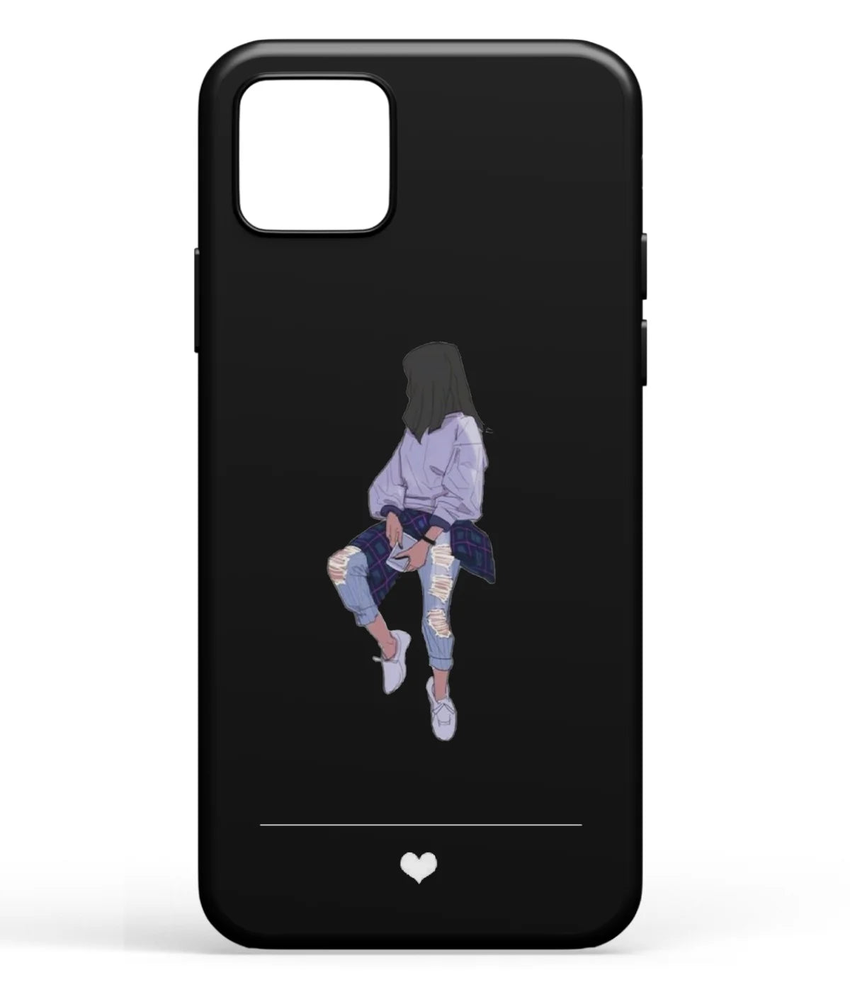 A front-on view of soft silicone phone case with a colorful design.