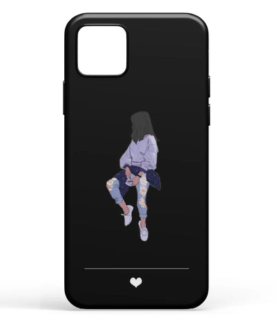 A front-on view of soft silicone phone case with a colorful design.