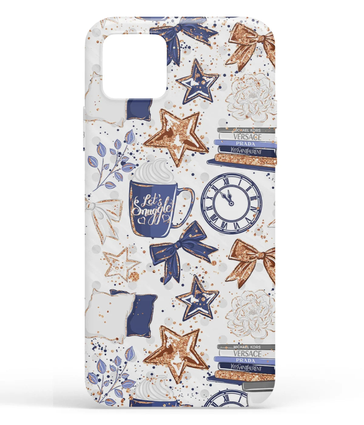 A front-on view of soft silicone phone case with a colorful design.