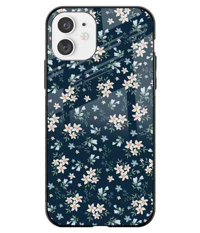 A front-on view of a glass phone case with a colorful design.