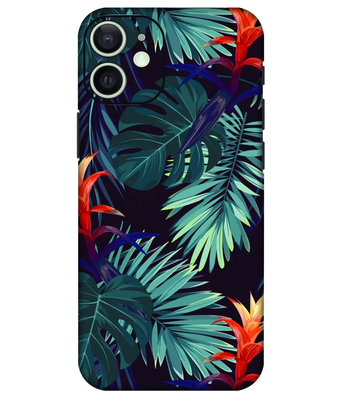 Image of a phone case featuring a mobile skin with a graphic design.
