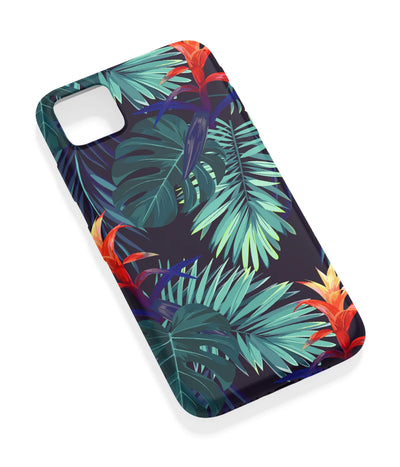 An angled view of a soft silicone case featuring a vibrant design.
