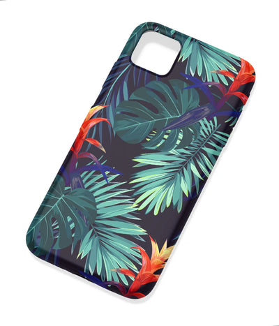 An angled view of a soft silicone case featuring a colorful design.