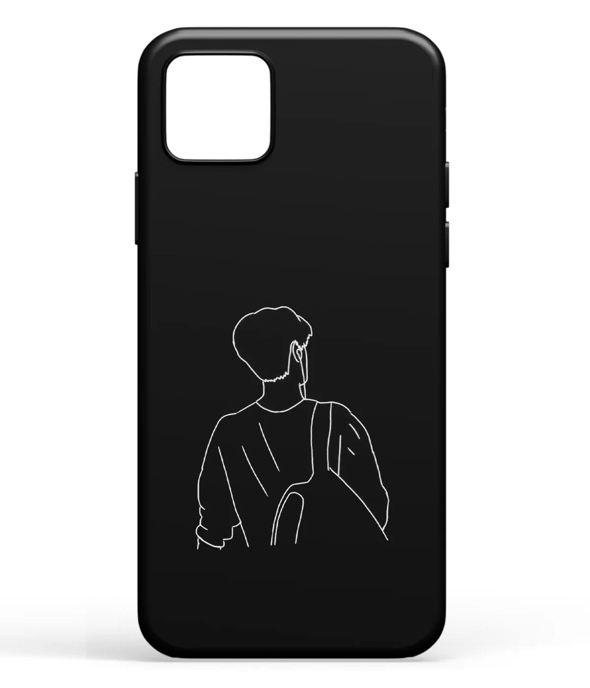 A front-on view of soft silicone phone case with a colorful design.
