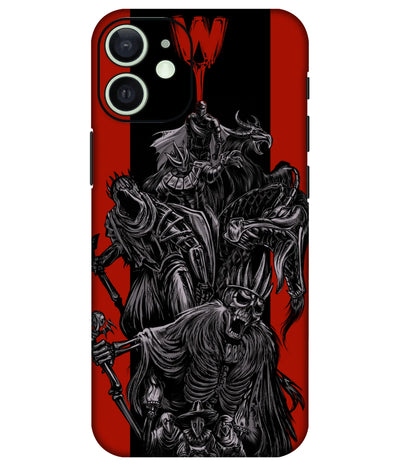 Image of a phone case featuring a mobile skin with a graphic design.