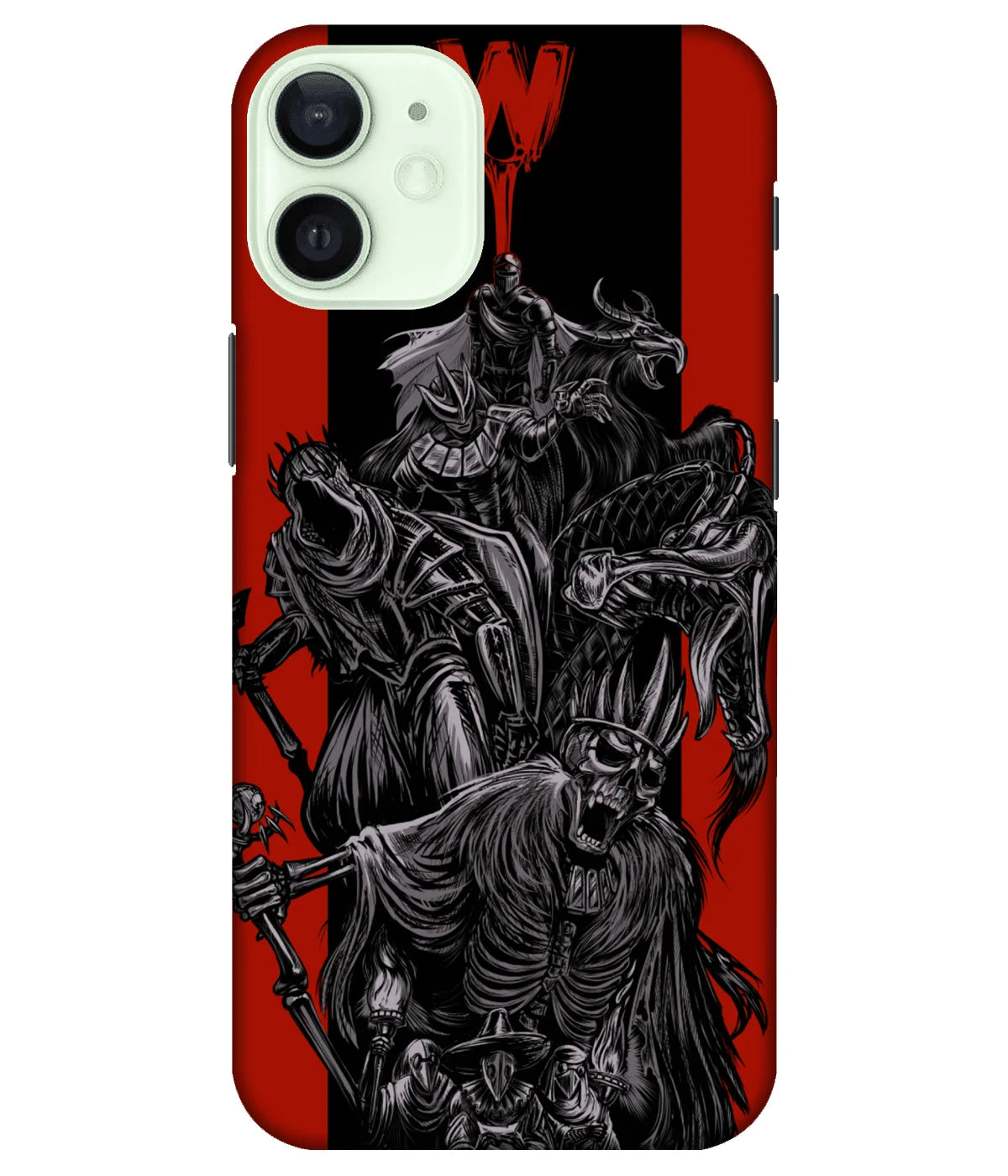 A product shot of a slim hard case with a colorful design.