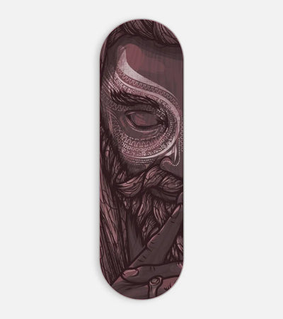 Mobile phone grip slider with a colorful design on a white background