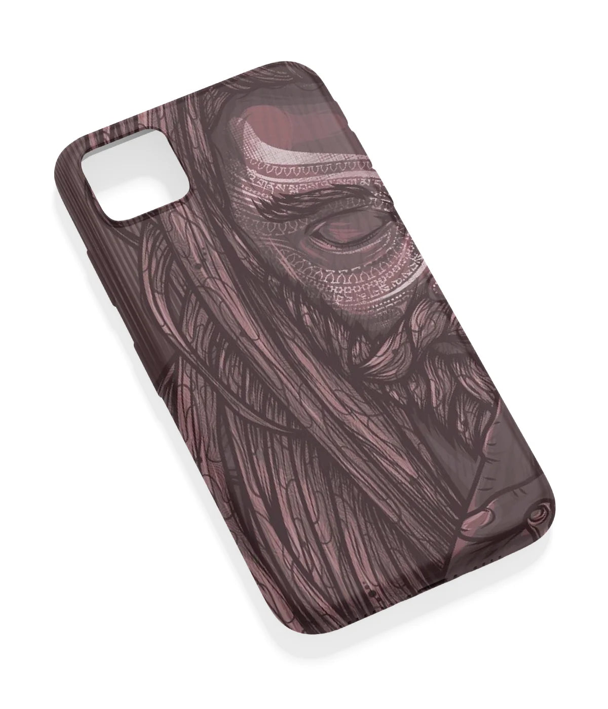 An angled view of a soft silicone case featuring a vibrant design.