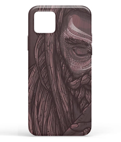 A front-on view of soft silicone phone case with a colorful design.