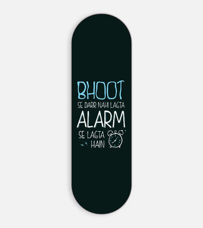 Mobile phone grip slider with a colorful design on a white background