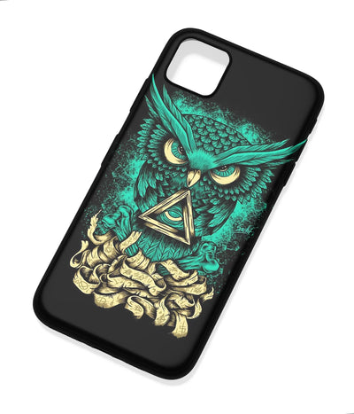 An angled view of a soft silicone case featuring a colorful design.