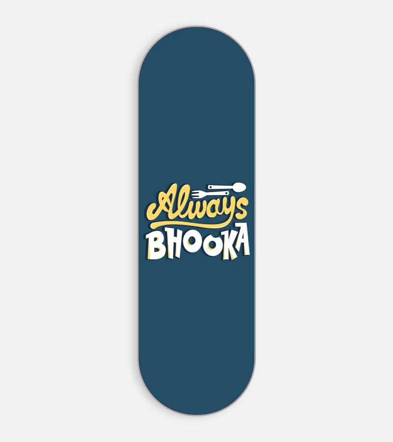 Mobile phone grip slider with a colorful design on a white background