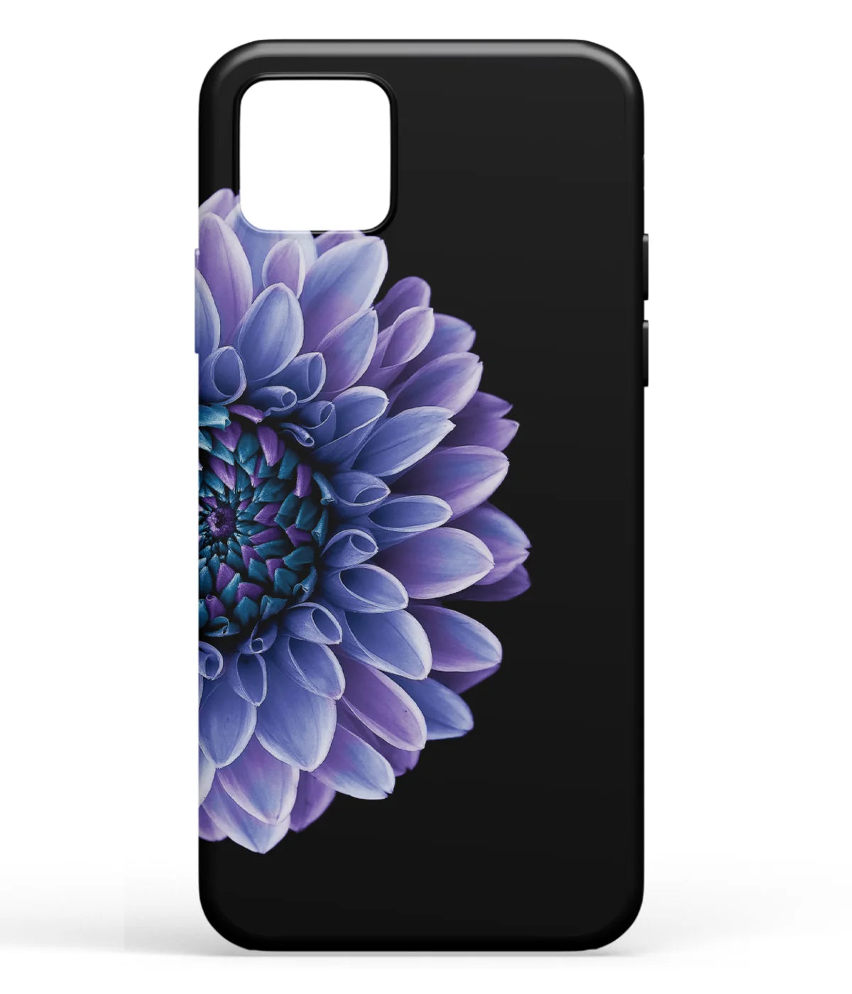 A front-on view of soft silicone phone case with a colorful design.