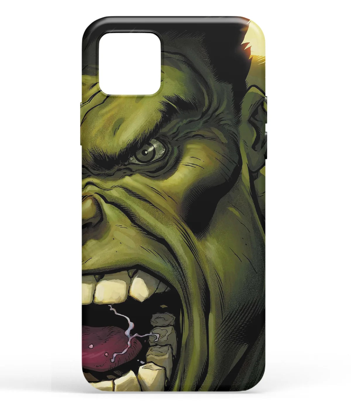 A front-on view of soft silicone phone case with a colorful design.