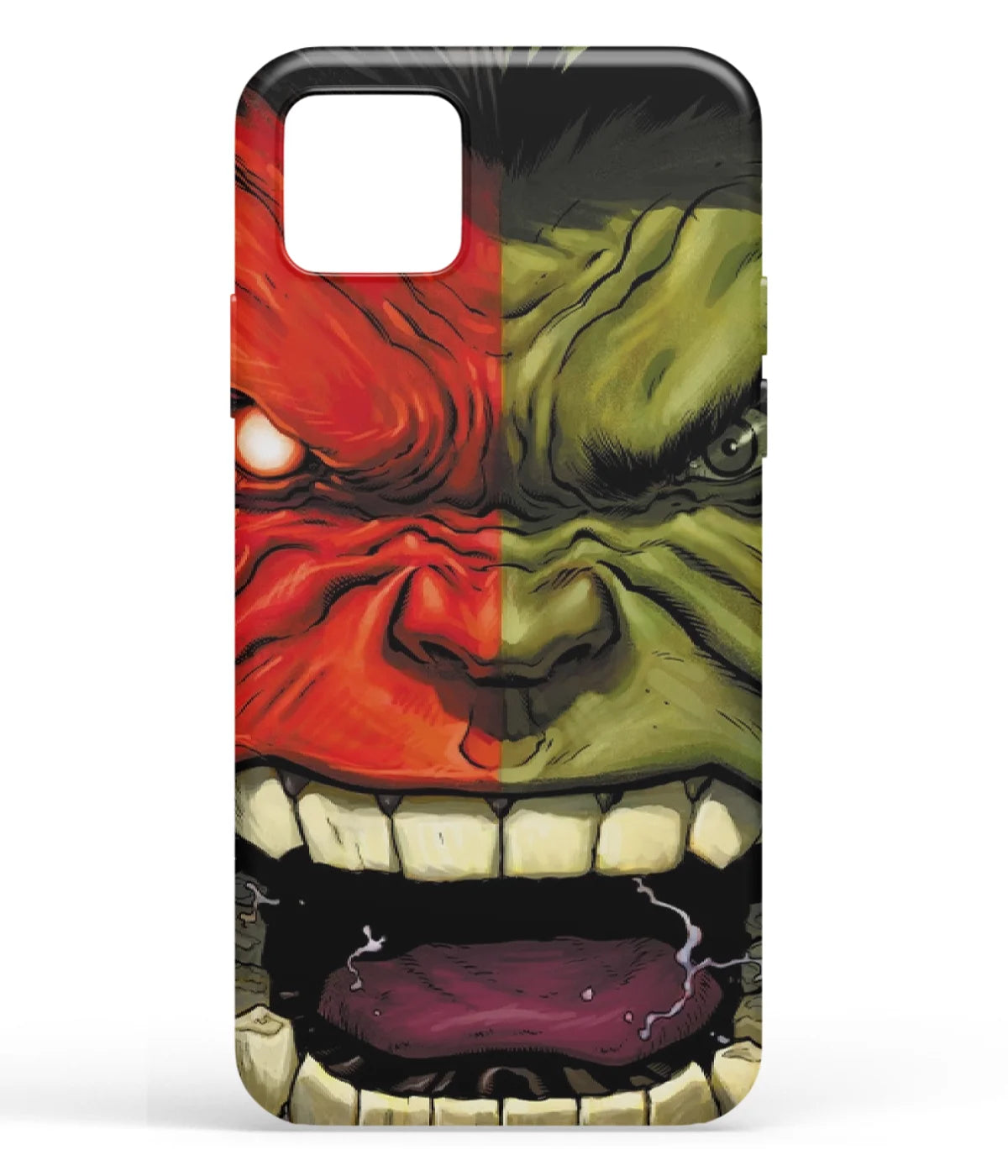 A front-on view of soft silicone phone case with a colorful design.