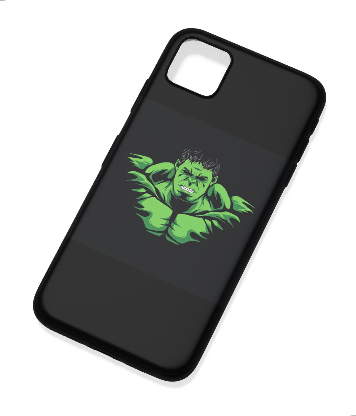 An angled view of a soft silicone case featuring a colorful design.