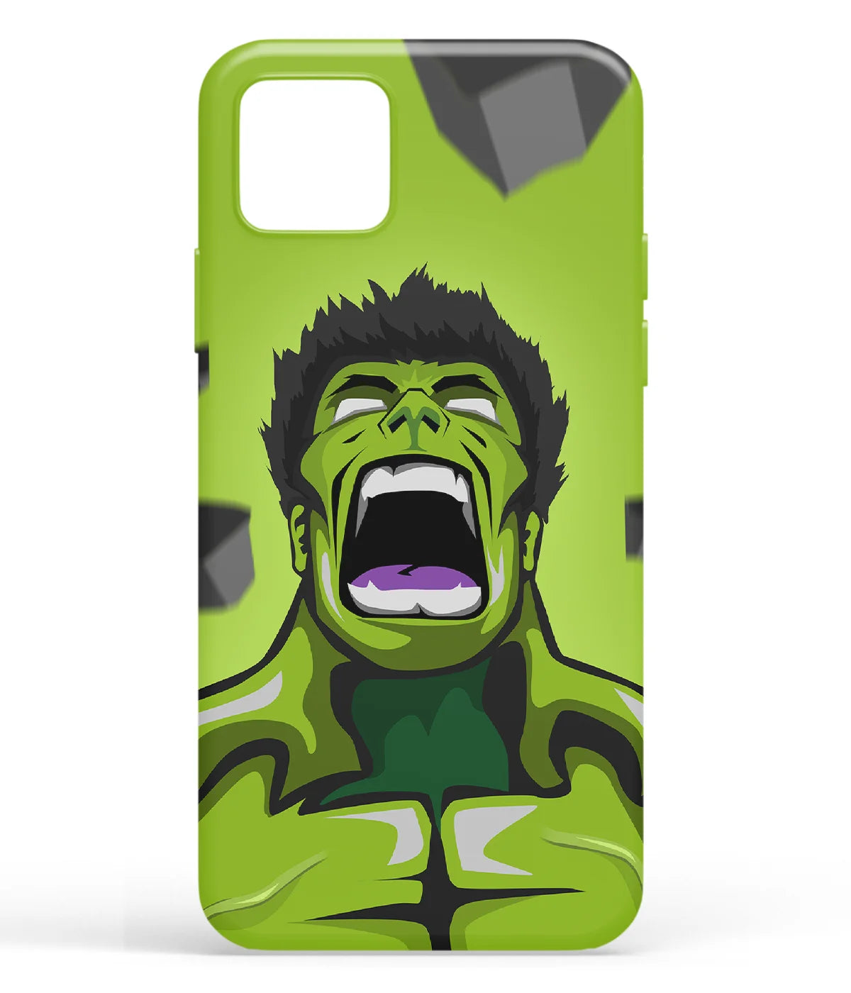 A front-on view of soft silicone phone case with a colorful design.