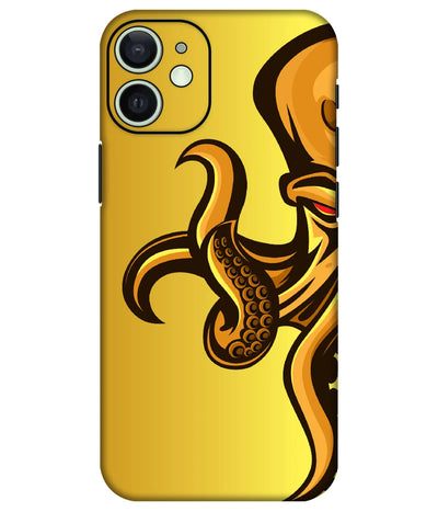 Image of a phone case featuring a mobile skin with a graphic design.
