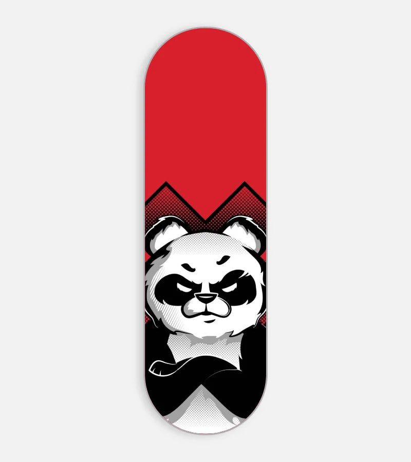 Mobile phone grip slider with a colorful design on a white background
