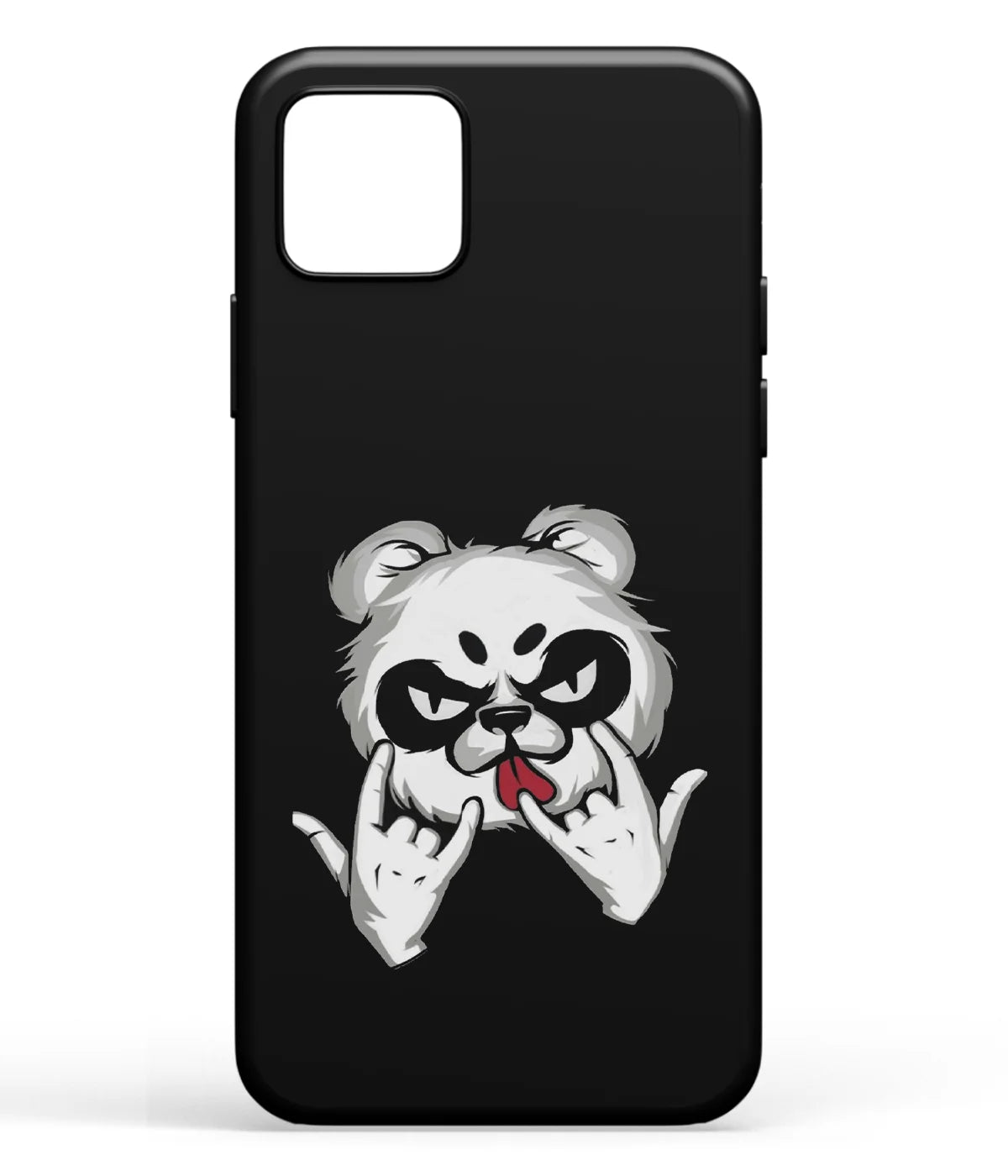 A front-on view of soft silicone phone case with a colorful design.