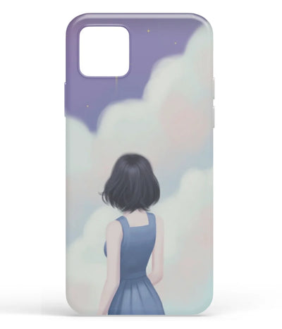 A front-on view of soft silicone phone case with a colorful design.