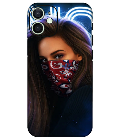 Image of a phone case featuring a mobile skin with a graphic design.
