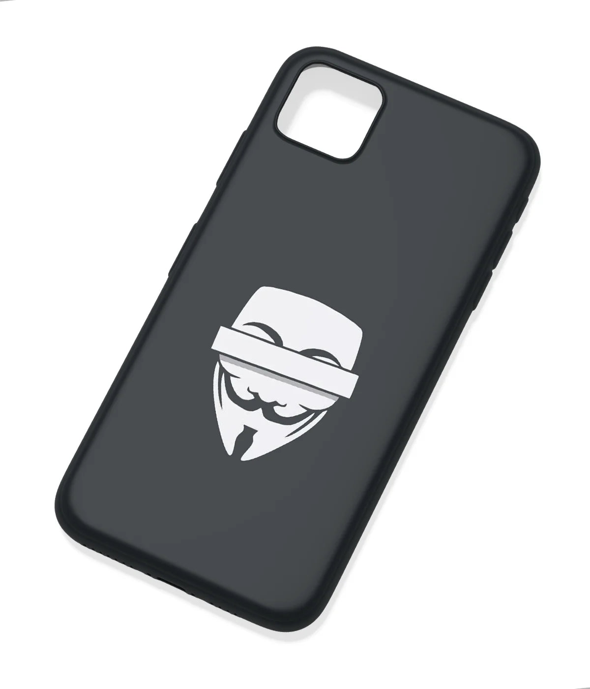 An angled view of a soft silicone case featuring a colorful design.