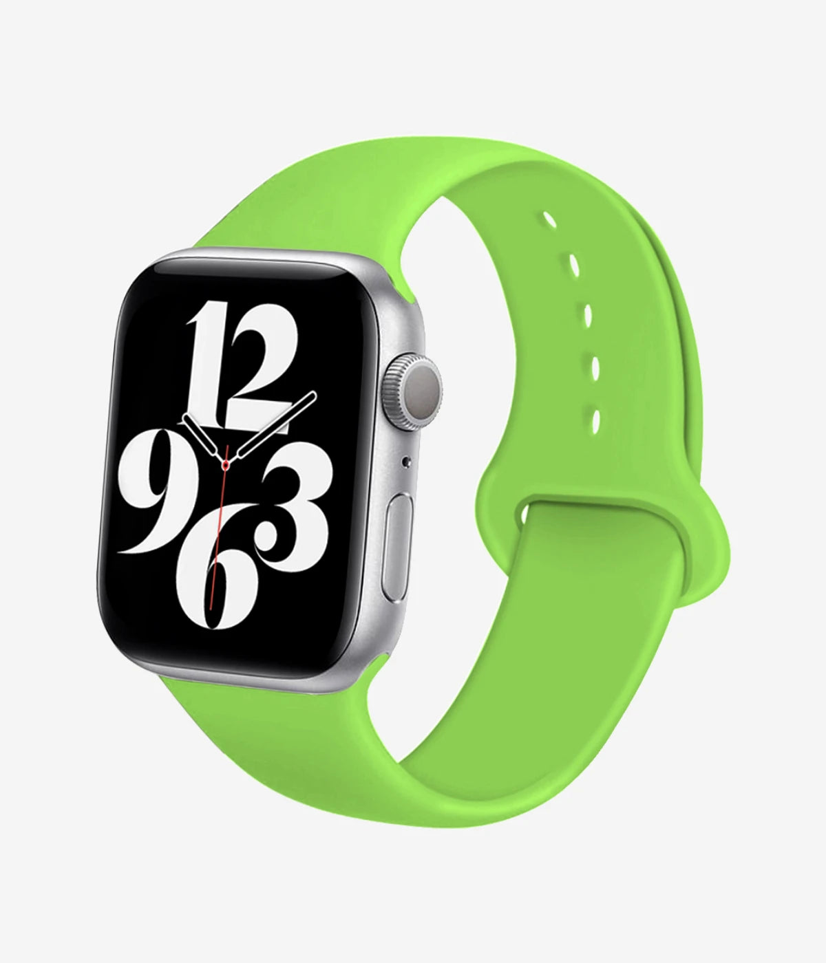 A full product view of the silicone Apple Watchband Strap.