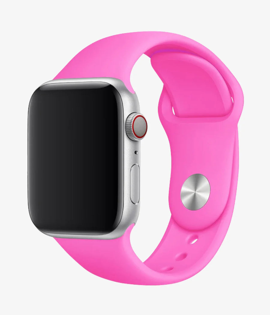 Apple Silicone Watchband - Hot Pink