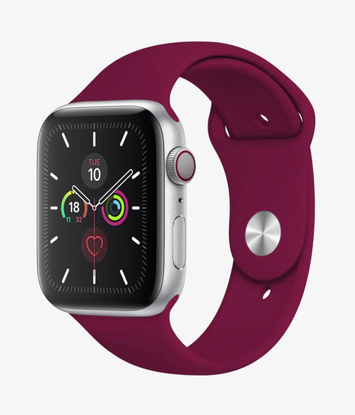 A full product view of the silicone Apple Watchband Strap.