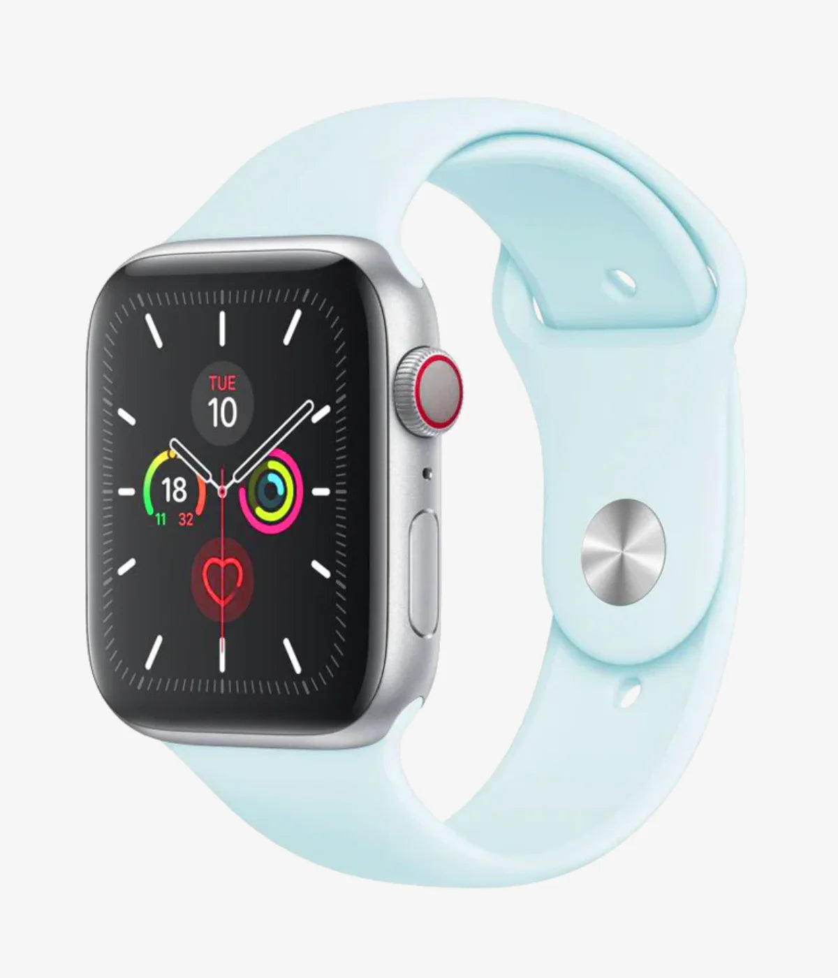 A full product view of the silicone Apple Watchband Strap.