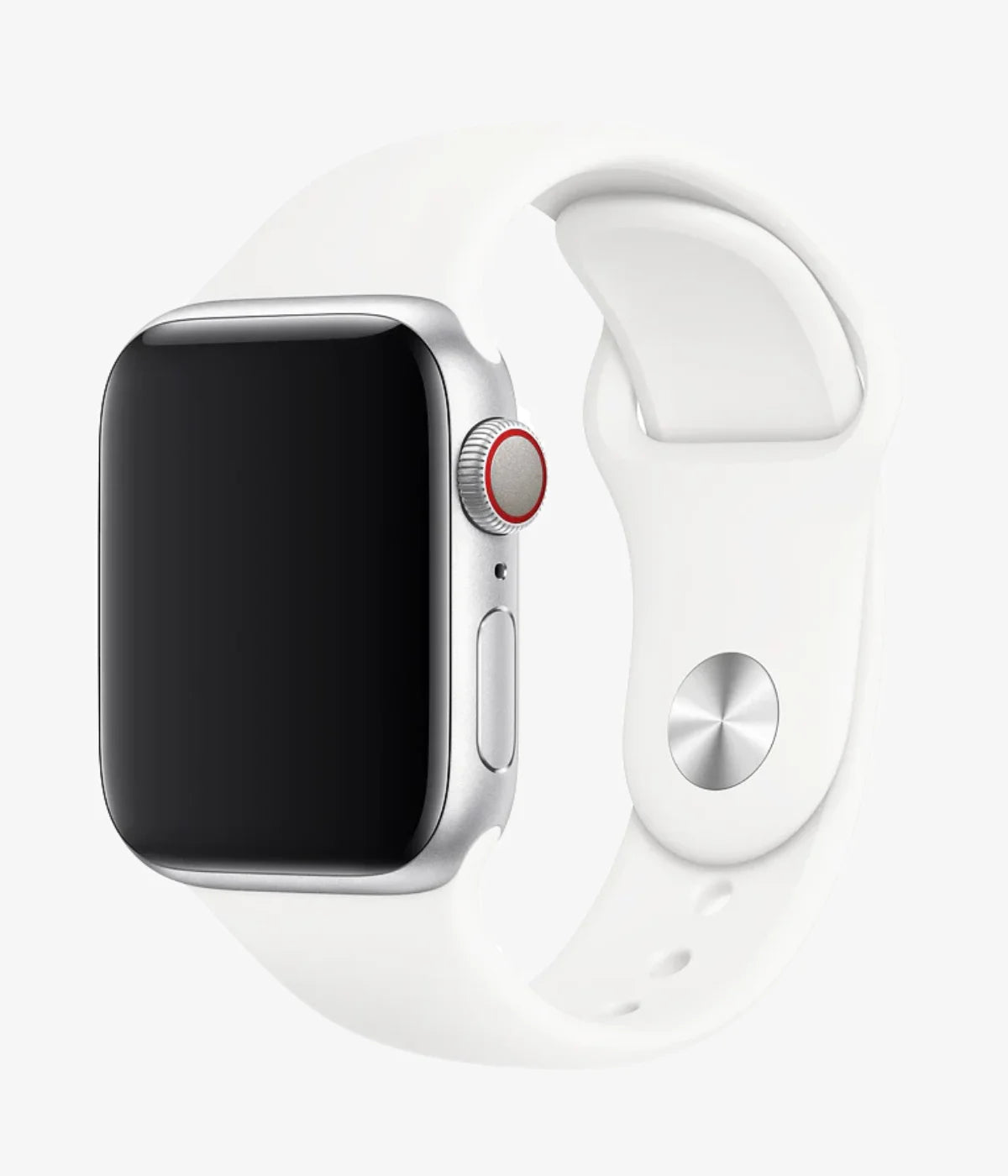 A full product view of the silicone Apple Watchband Strap.