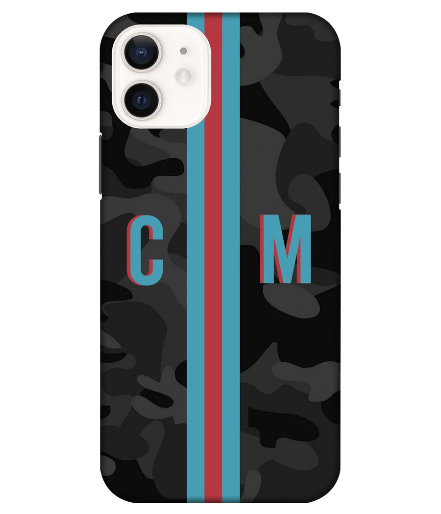 Army Skin Alphabet Slim Hard Custom Name Case