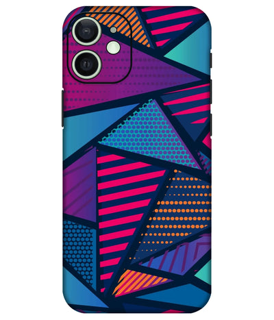 Image of a phone case featuring a mobile skin with a graphic design.