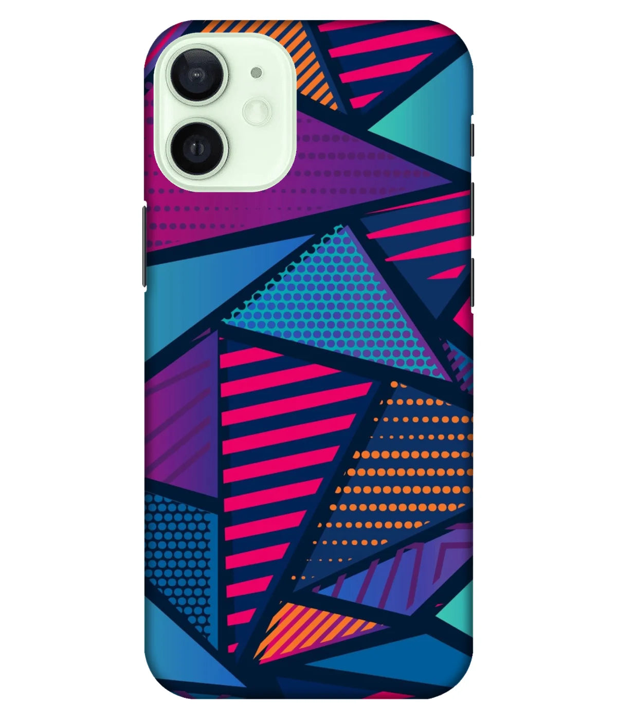 A product shot of a slim hard case with a colorful design.