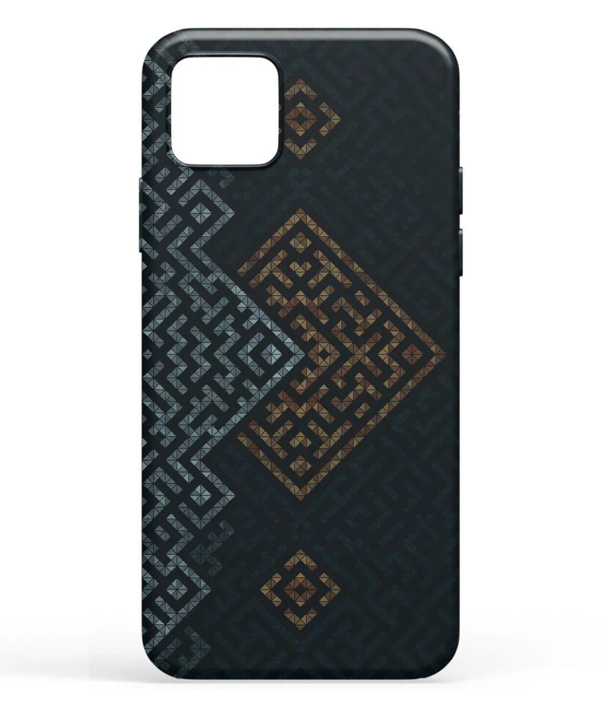 A front-on view of soft silicone phone case with a colorful design.