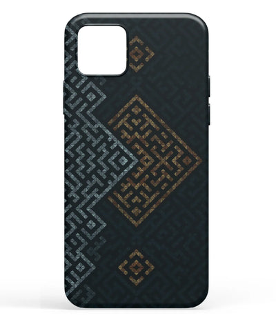 A front-on view of soft silicone phone case with a colorful design.