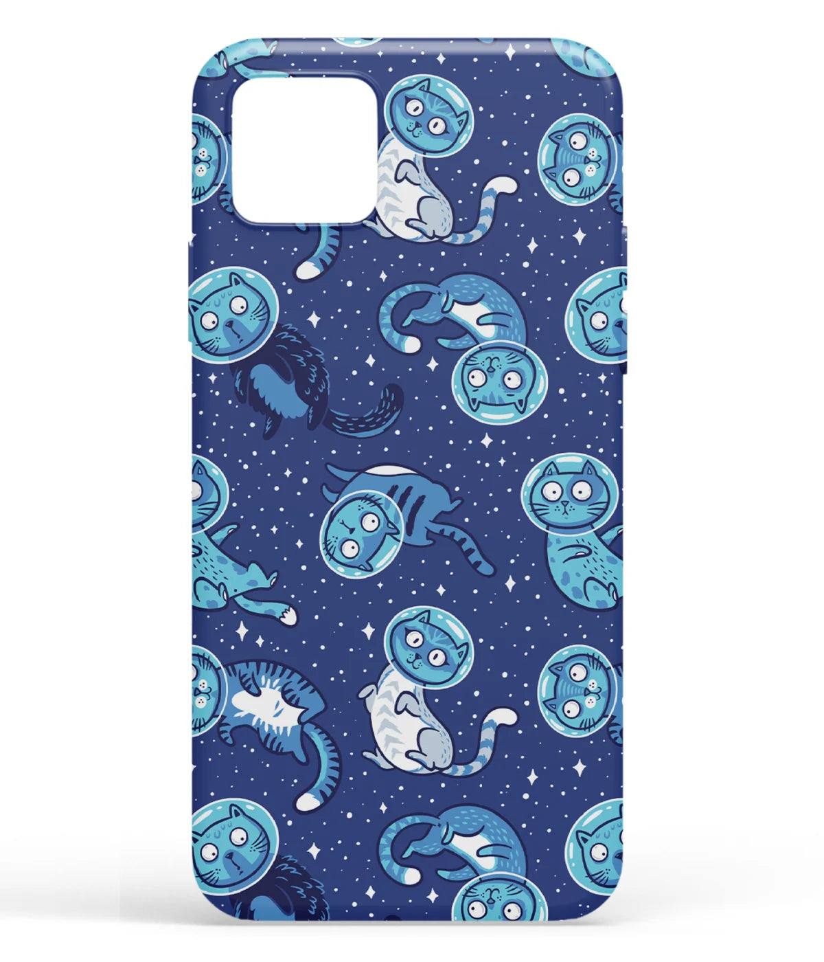 A front-on view of soft silicone phone case with a colorful design.