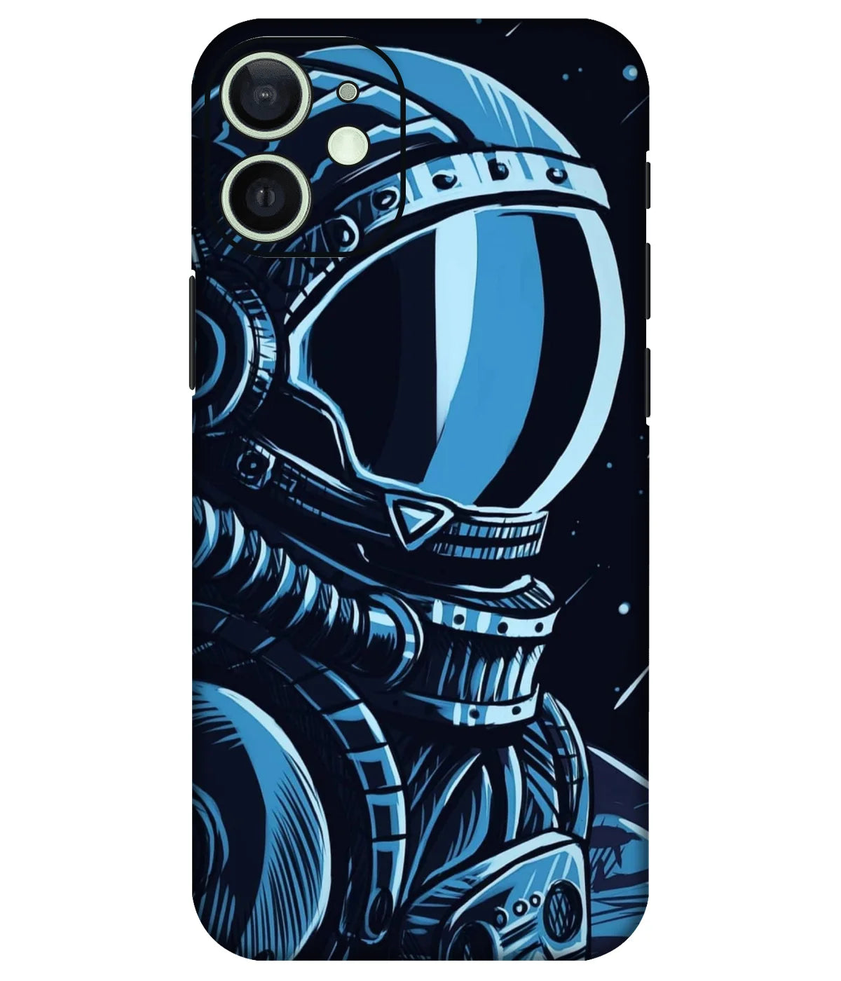 Image of a phone case featuring a mobile skin with a graphic design.