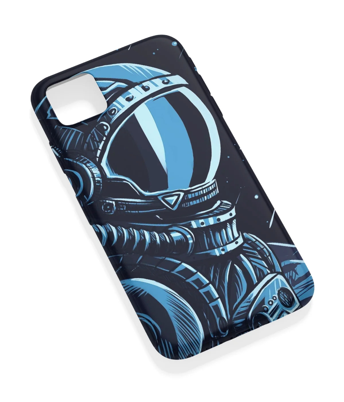 An angled view of a soft silicone case featuring a vibrant design.